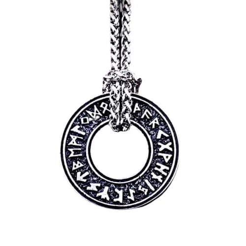 Viking Necklace Runic Circle Valhalla Vikings Necklaces