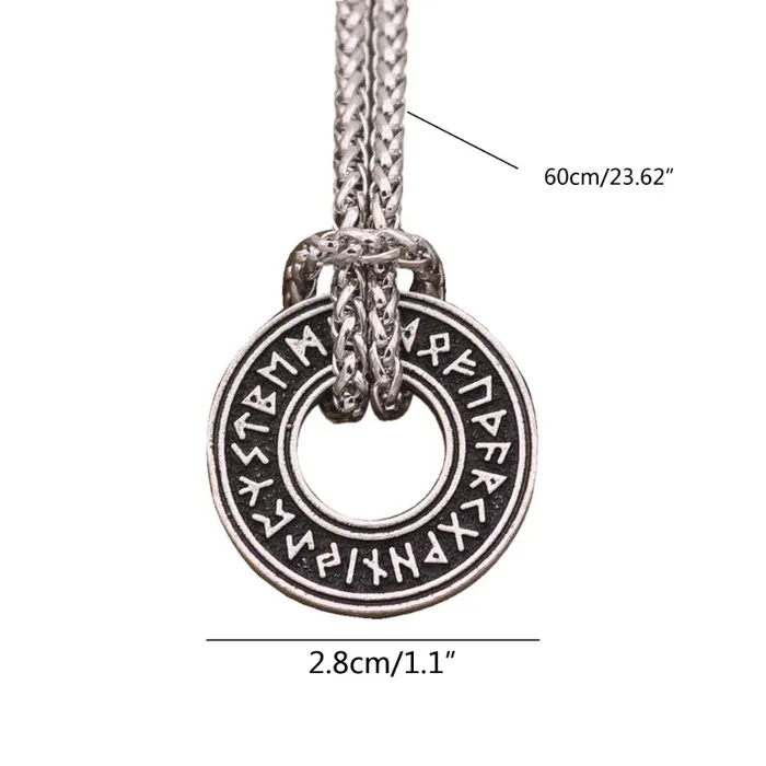 Viking Necklace Runic Circle Valhalla Vikings Necklaces