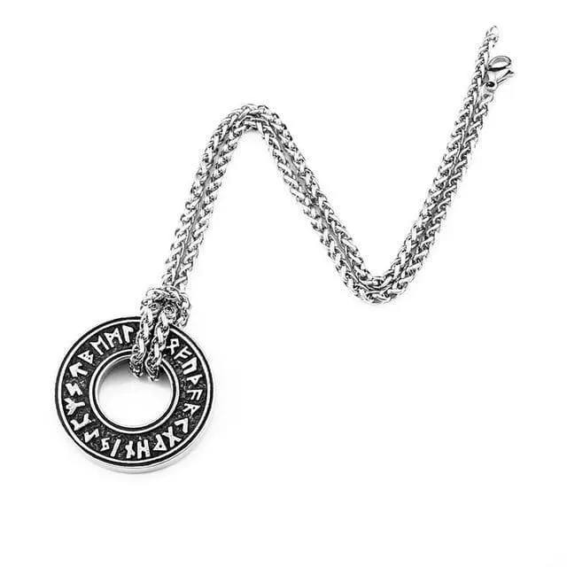 Viking Necklace Runic Circle Valhalla Vikings Necklaces