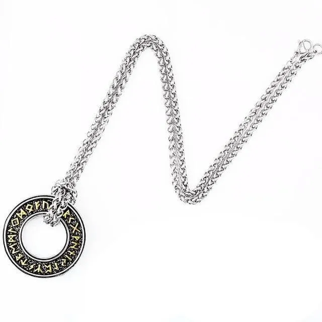 Viking Necklace Runic Circle Valhalla Vikings Necklaces