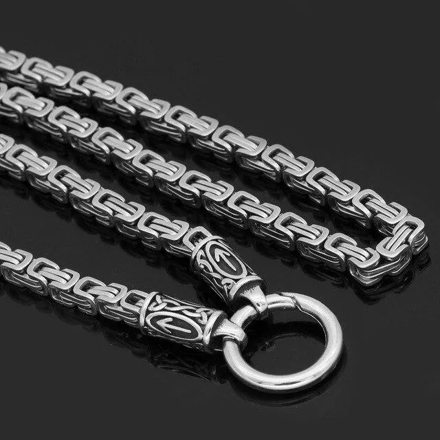VikingStore Necklaces King Chain Featuring Runes With Sleipnir Pendant