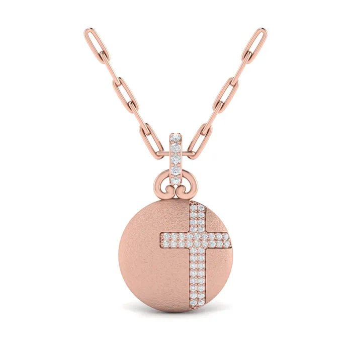 Vlora Amuleta 14K Diamond Cross Pendant 022CTW International Diamond Center Necklaces