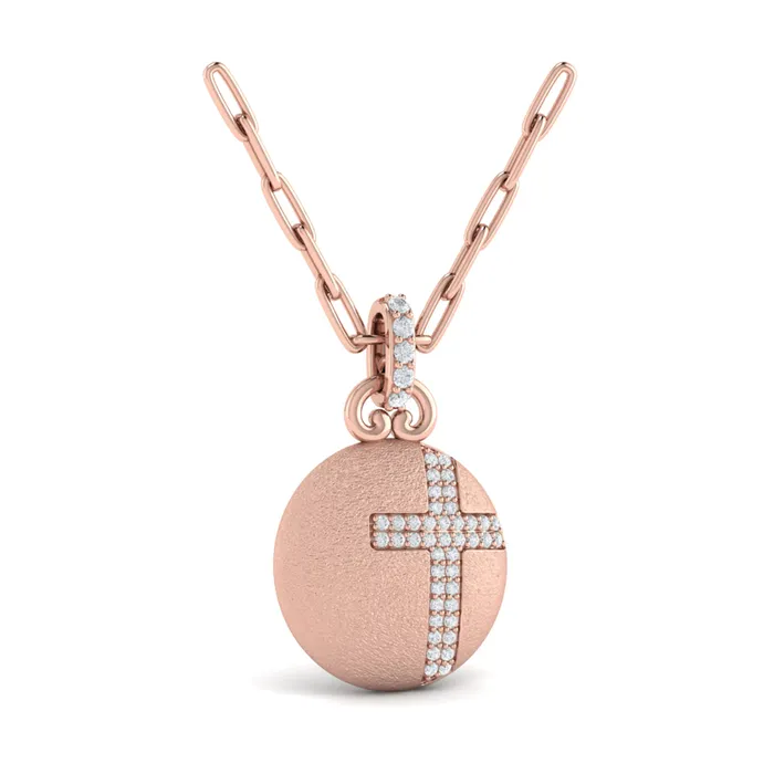 Vlora Amuleta 14K Diamond Cross Pendant 022CTW International Diamond Center Necklaces