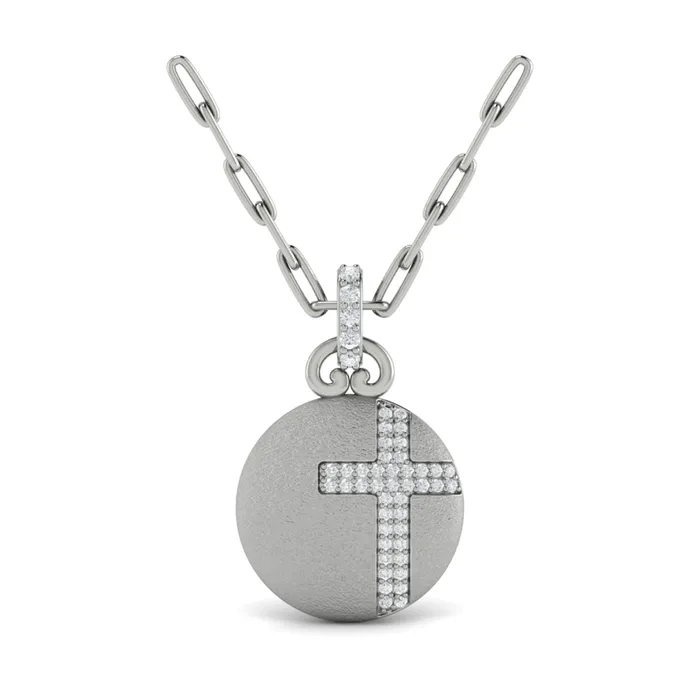 Vlora Amuleta 14K Diamond Cross Pendant 022CTW International Diamond Center Necklaces