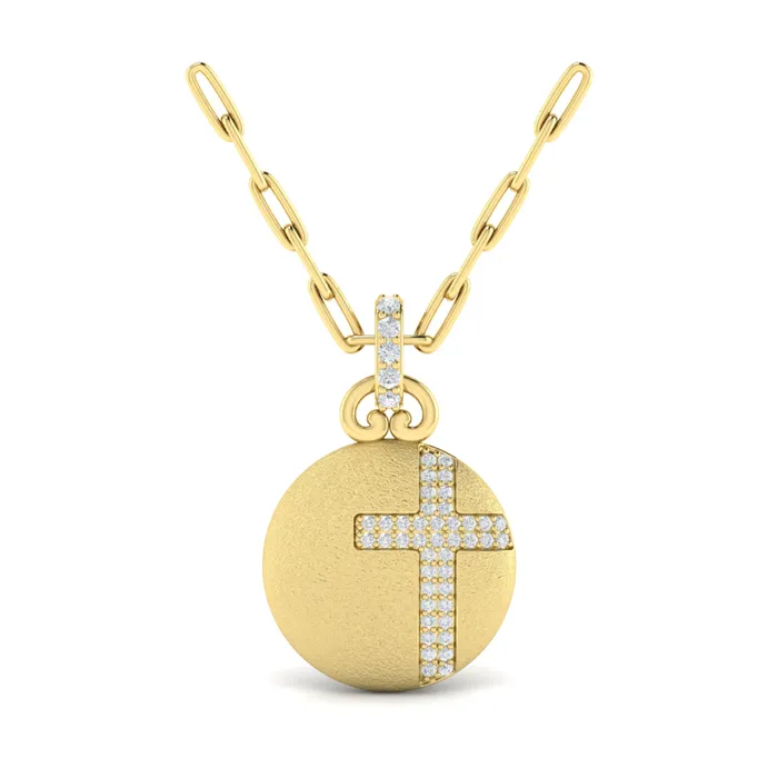 Vlora Amuleta 14K Diamond Cross Pendant 022CTW International Diamond Center Necklaces