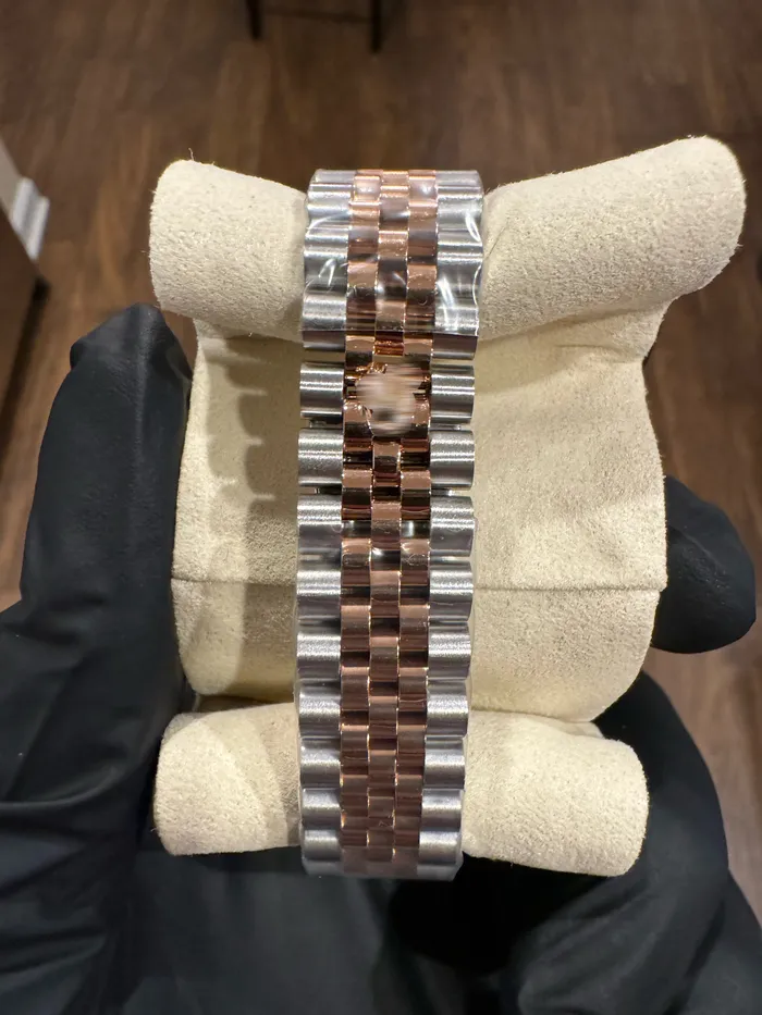 Watches Custom Moissanite Watch Pink Face DripGawd Jewelry