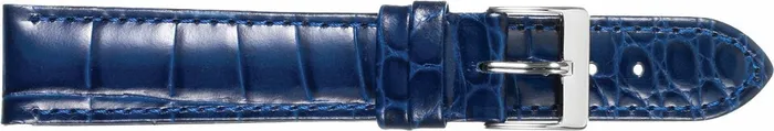 Watches Watch Strap Padded and Stitched Navy Blue Alligator Embossed Leather Watch Strap Watches Watch Strap Padded and Stitched Navy Blue Alligator Embossed Leather Watch Strap