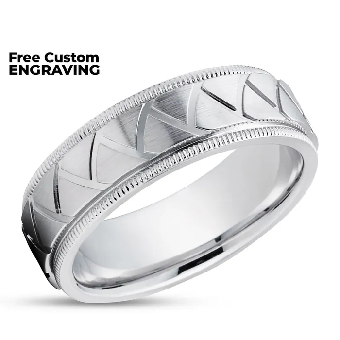 White Gold Wedding Ring 14k Gold Wedding Ring Matte Finished Ring Wedding Band Clean Casting Jewelry Rings