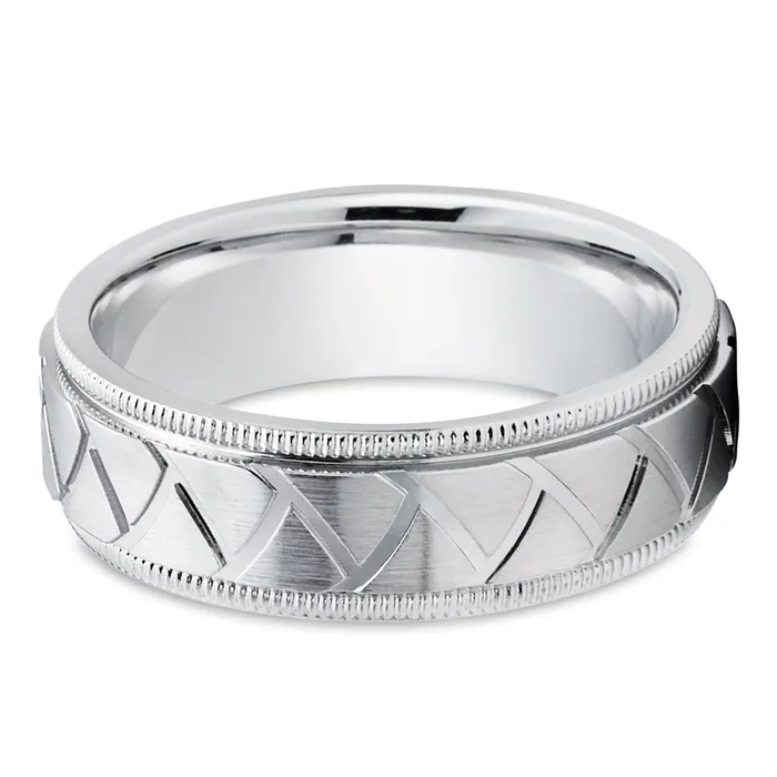 White Gold Wedding Ring 14k Gold Wedding Ring Matte Finished Ring Wedding Band Clean Casting Jewelry Rings